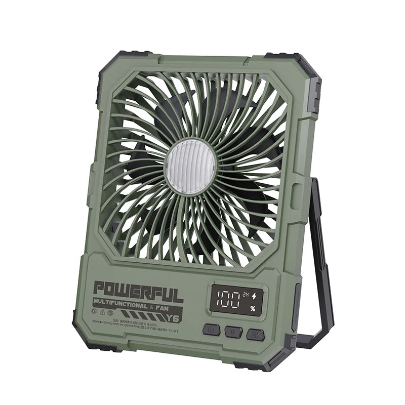 Desk Fan Portable Mini Fan Foldable Table Fan 20000/1200mAh USB Rechargerable Wall Fan Student Desktop Hang Fan Camping Tent Fan