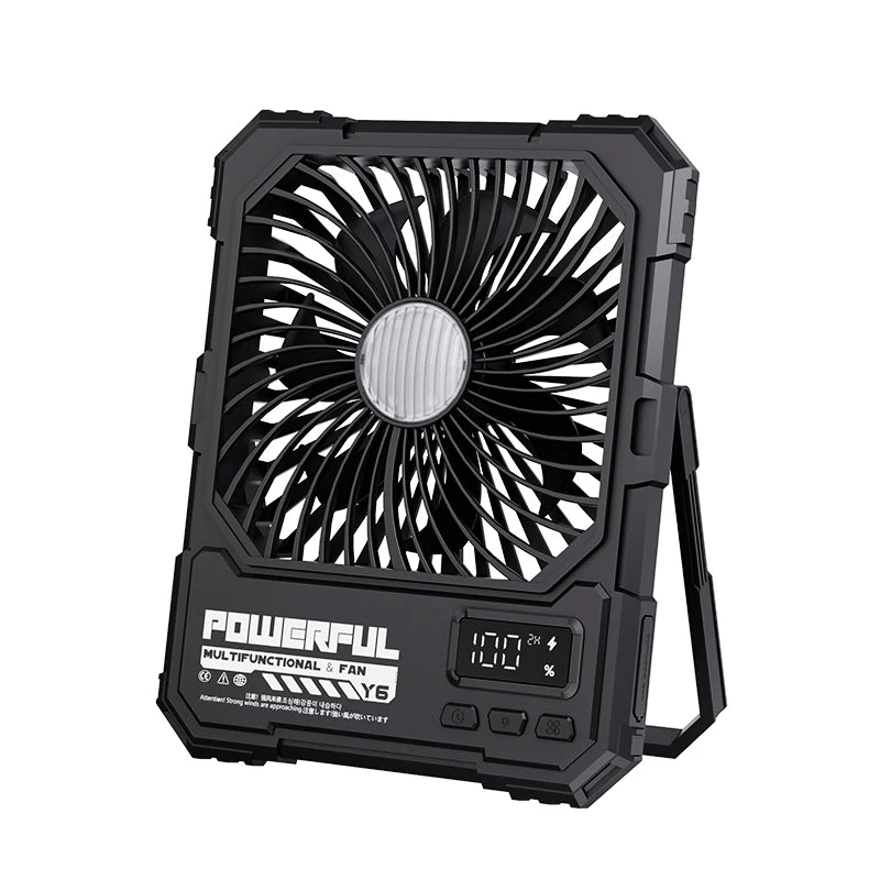 Desk Fan Portable Mini Fan Foldable Table Fan 20000/1200mAh USB Rechargerable Wall Fan Student Desktop Hang Fan Camping Tent Fan