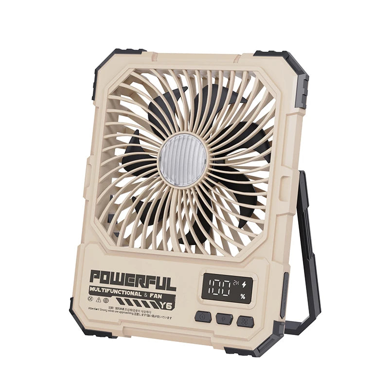 Desk Fan Portable Mini Fan Foldable Table Fan 20000/1200mAh USB Rechargerable Wall Fan Student Desktop Hang Fan Camping Tent Fan
